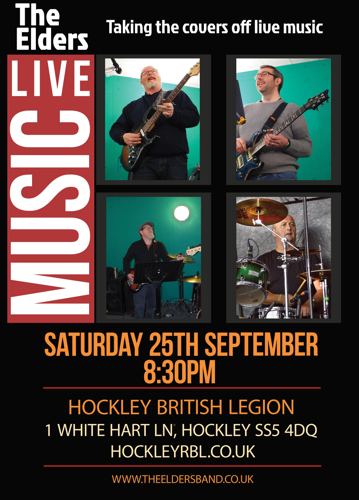 Poster for Hockley British Legion, 25 September 2021